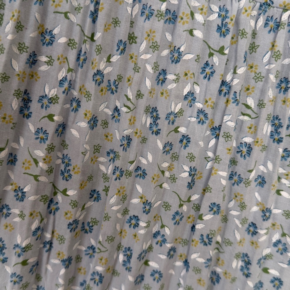 Cabin Creek Pleated Blue Floral Maxi Skirt Women’s Size Medium - Picture 2 of 6